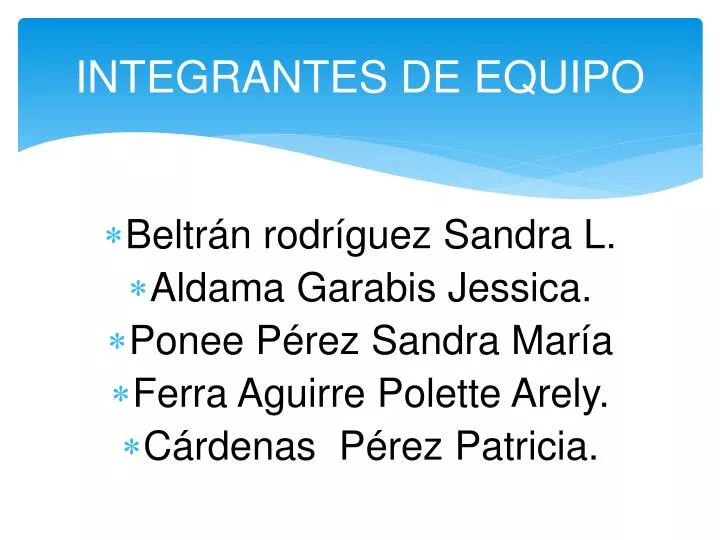 integrantes de equipo