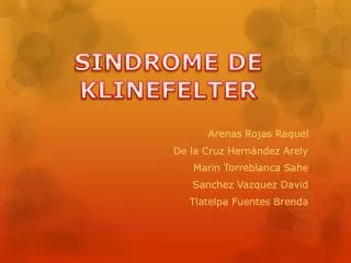 sindrome de klinefelter