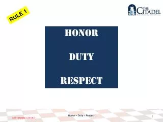 Honor Duty respect