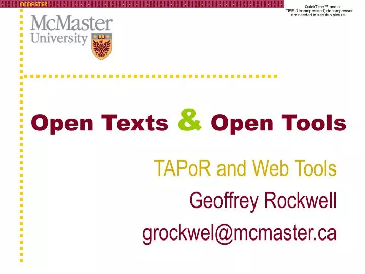 open texts open tools