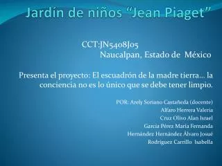 jard n de ni os jean piaget
