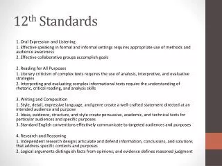 12 th Standards