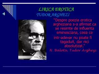 liric a erotica tudor arghezi