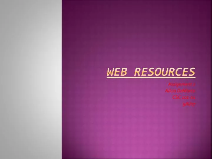 web resources