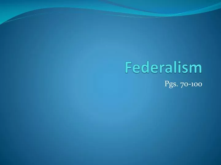 federalism