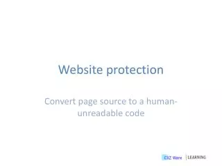 Website protection