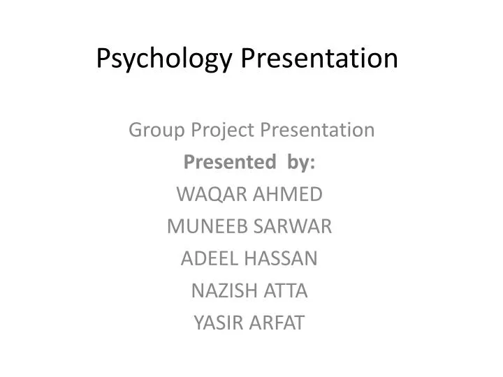 psychology presentation