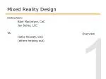 Mixed Reality Design - slide 1