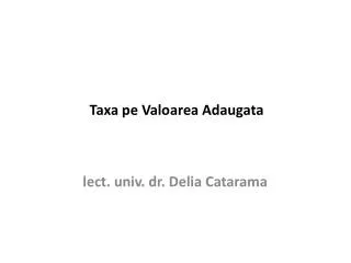 taxa pe valoarea adaugata
