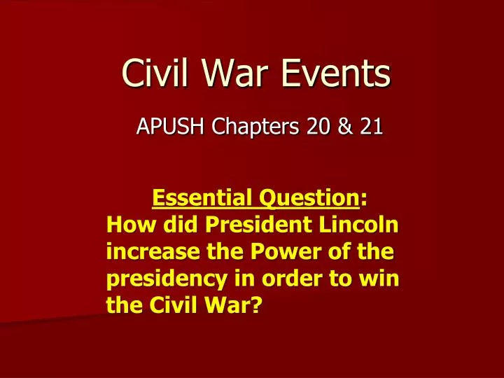 civil war events