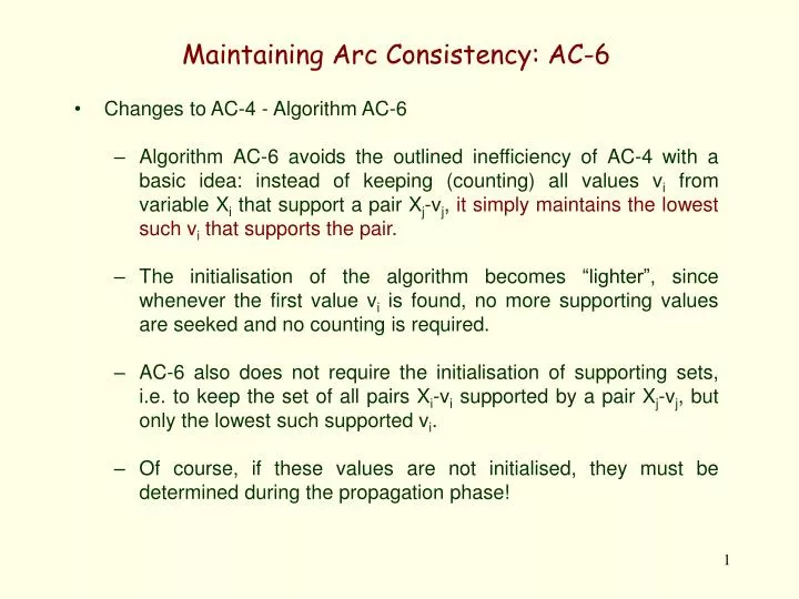 maintaining arc consistency ac 6