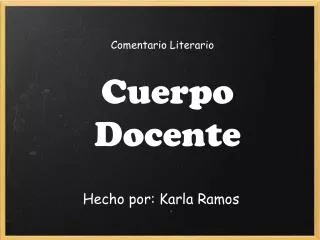 cuerpo docente