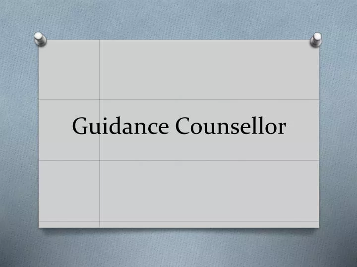 guidance counsellor