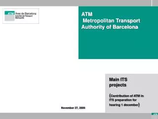 ATM Metropolitan Transport Authority of Barcelona