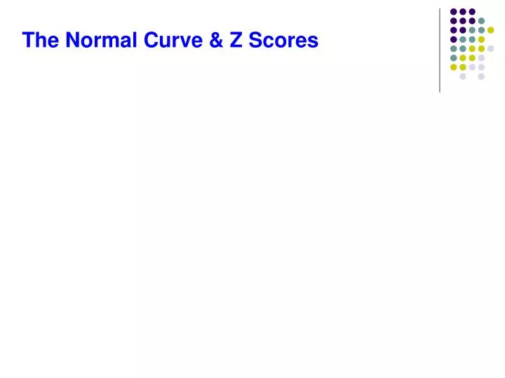 the normal curve z scores