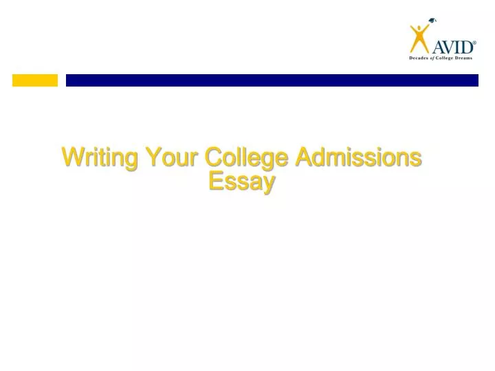 writing your college admissions essay