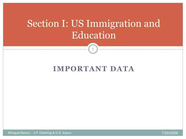 section i us immigration and education