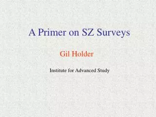 A Primer on SZ Surveys