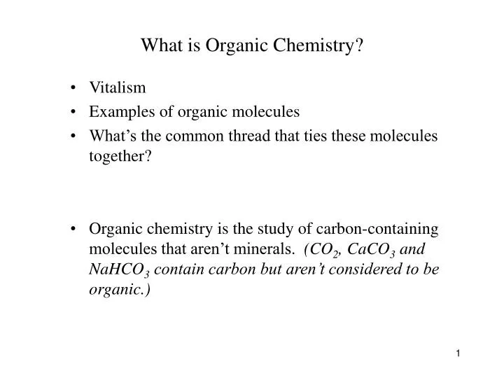 what is organic chemistry