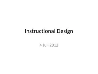 instructional design