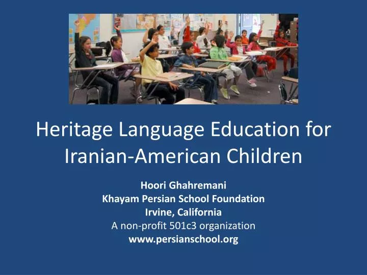 heritage language education for iranian american children