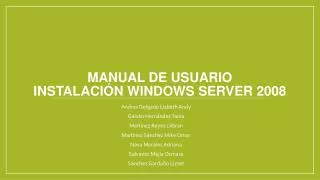 manual de usuario instalaci n windows server 2008