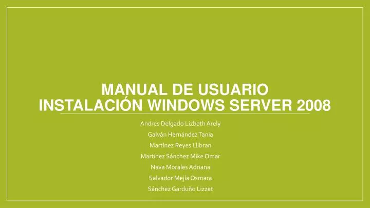 manual de usuario instalaci n windows server 2008