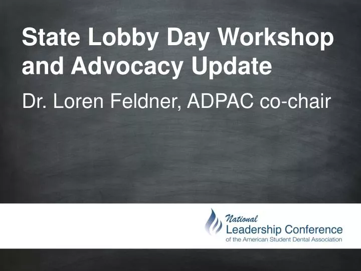 state lobby day workshop and advocacy update