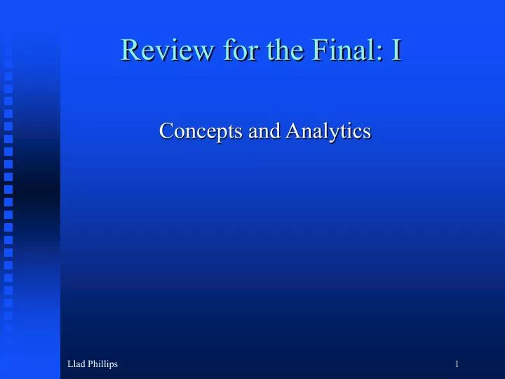 review for the final i
