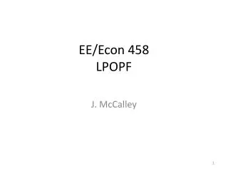 EE/Econ 458 LPOPF