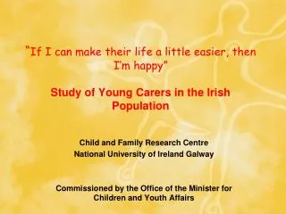 Child and Family Research Centre National University of Ireland Galway