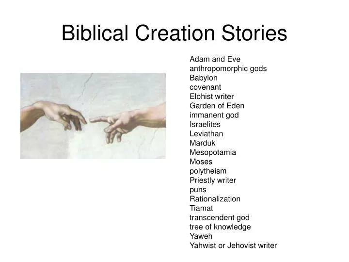 biblical creation stories