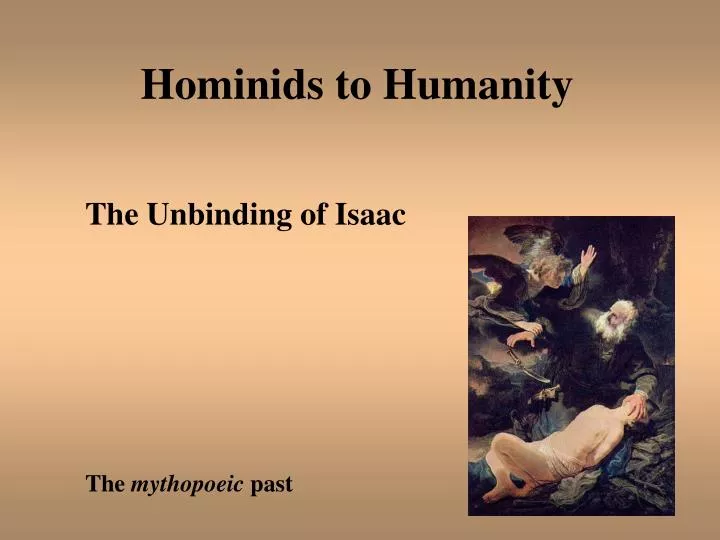hominids to humanity