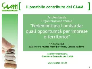 il possibile contributo del caam
