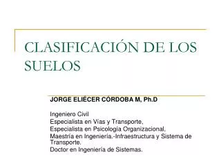 clasificaci n de los suelos