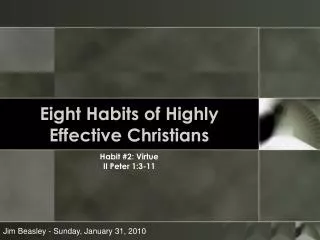 Eight Habits of Highly Effective Christians