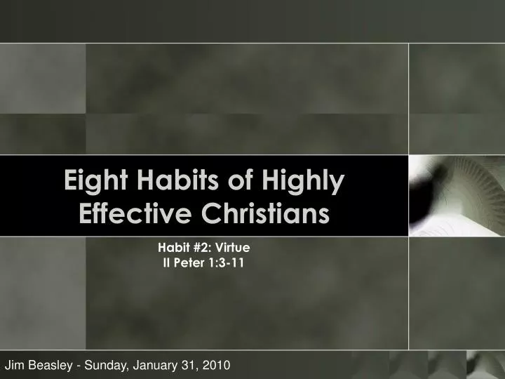 eight habits of highly effective christians