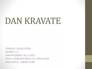 dan kravate