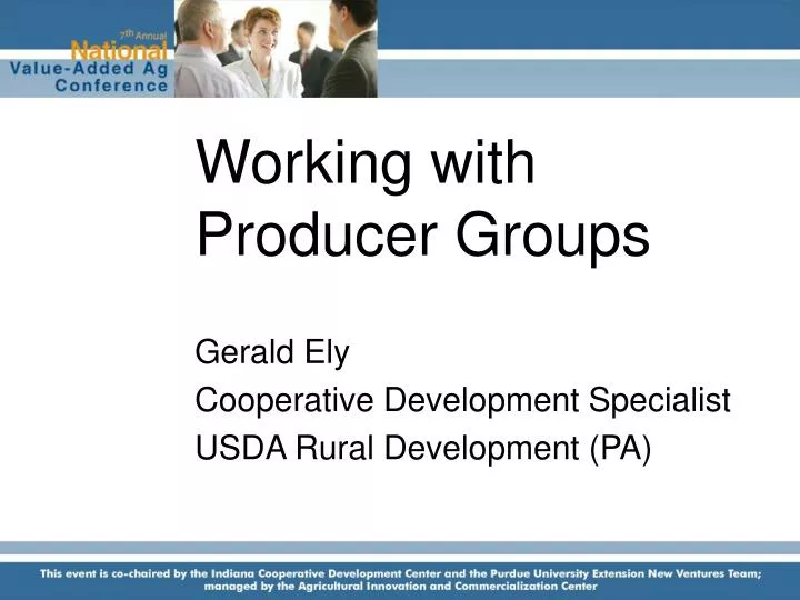 working with producer groups
