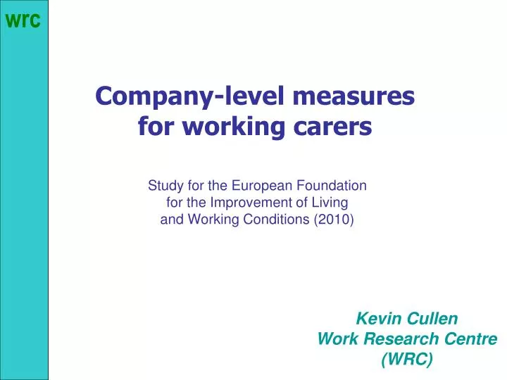 company level measures for working carers
