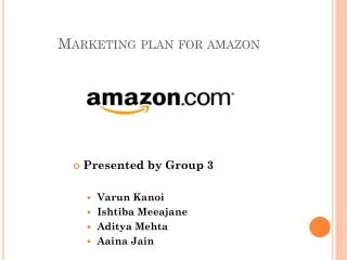 Marketing plan for amazon