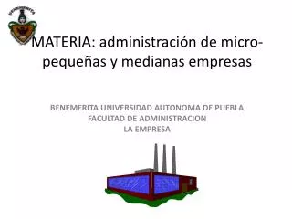 materia administraci n de micro peque as y medianas empresas