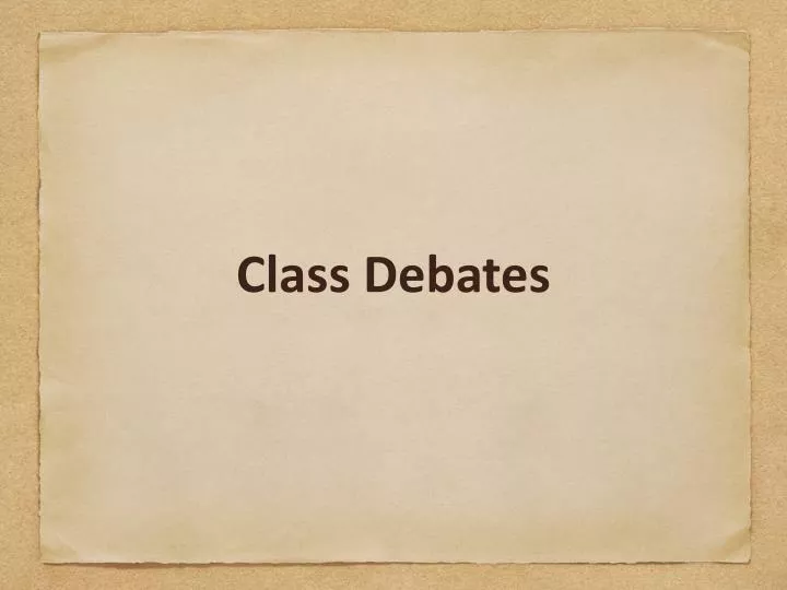 class debates