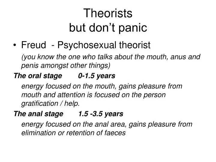 theorists but don t panic