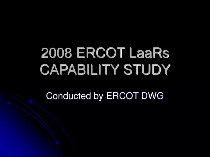 2008 ercot laars capability study