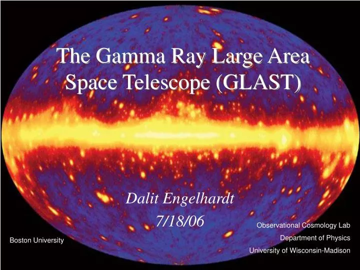 the gamma ray large area space telescope glast