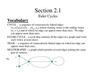 Section 2.1 Euler Cycles