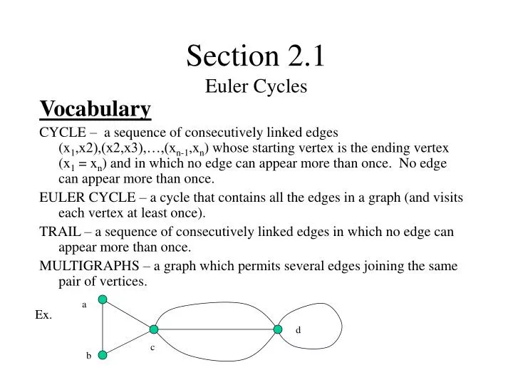 section 2 1 euler cycles