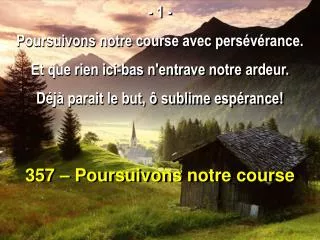 357 poursuivons notre course