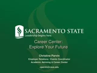 Career Center: Explore Your Future